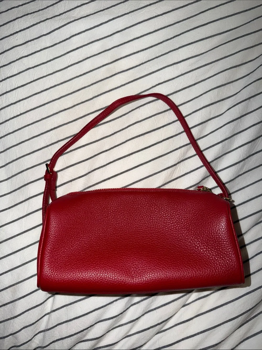 Red Leather Shoulder Bag